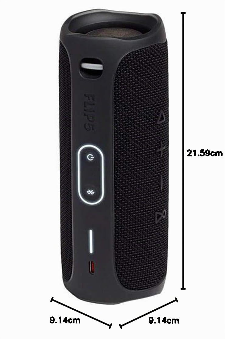 JBL Flip 5 - Altavoz Bluetooth portátil | Clasificación IPX7 resistente al agua - Negro medianoche - JBLFLIP5BLK