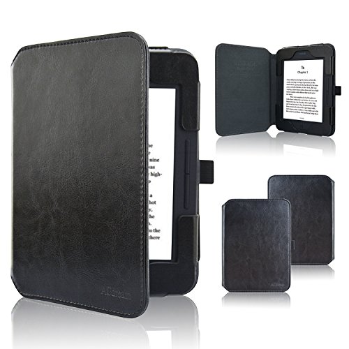 ACdream Nook GlowLight 3 Case, Folio Premium Leather Ereader Cover Case for Barnes & Noble Nook GlowLight 3 (2017 Release), (Black)