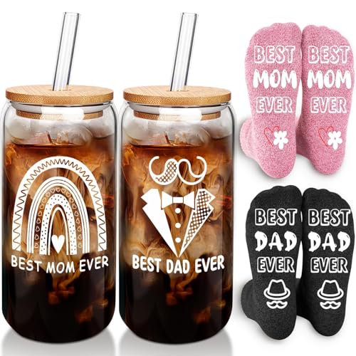 Mason Life Mom and Dad Gifts, Mommy and Daddy 18Oz Tumbler Set Gifts for New Parents,...