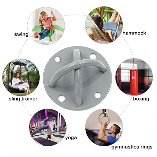 LAPONO-Ceiling-Anchor-4-Holes-Fitness-Suspension-Hook-Hammock-X-Mount-Bracket-Yoga-Swing-Wall-Mount-for-Battle-Rope-Gym-Straps-Gymnastic-Rings-Resistance-Band-Aerial-Bungee