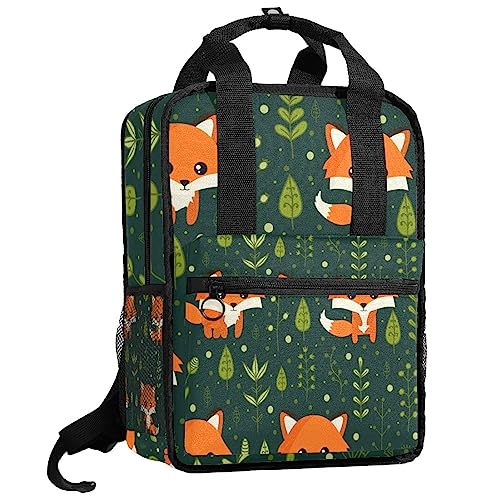 Sac à dos pour garçons motif renard multicolore 35.5x26x12 cm