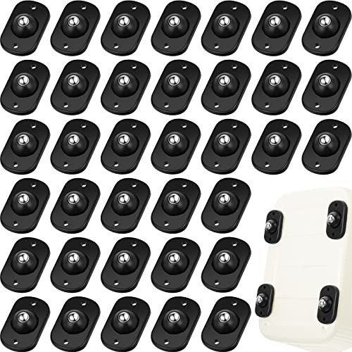 Honoson Self Adhesive Caster Wheels,Black,1 Steel,36 Pcs