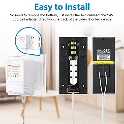 ConBlom Türklingel Transformator, 24V/500mA Türklingel Netzteil Transformator Kabel mit 8M (317.4) Kabel