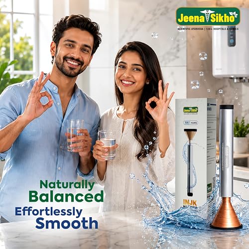 Image of Jeena Sikho INJK Magnetic Water Treatment Device | Water Revitalizer with Gold, Silver, Platinum, Copper, Magnets & Mineral Pebbles | Provides Better Hydration, pH Balance & Mineral Retention