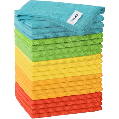 Microfiber Cleaning Cloth, Pack of 20 Super Absorbent Cleaning Ra...