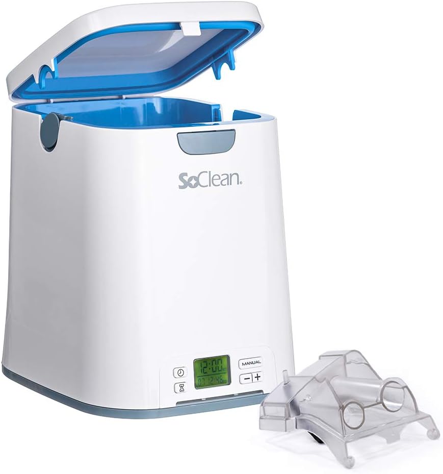 PAP Cleaner & Sanitiser | SoClean 2 Bundle With Resmed Airsense 10 Adapter | Cleans Sleep Apnea Masks, Hoses & Equipment | Chemical And Water-Free Cleaning | Kills 99.9% of Germs & Bacteria