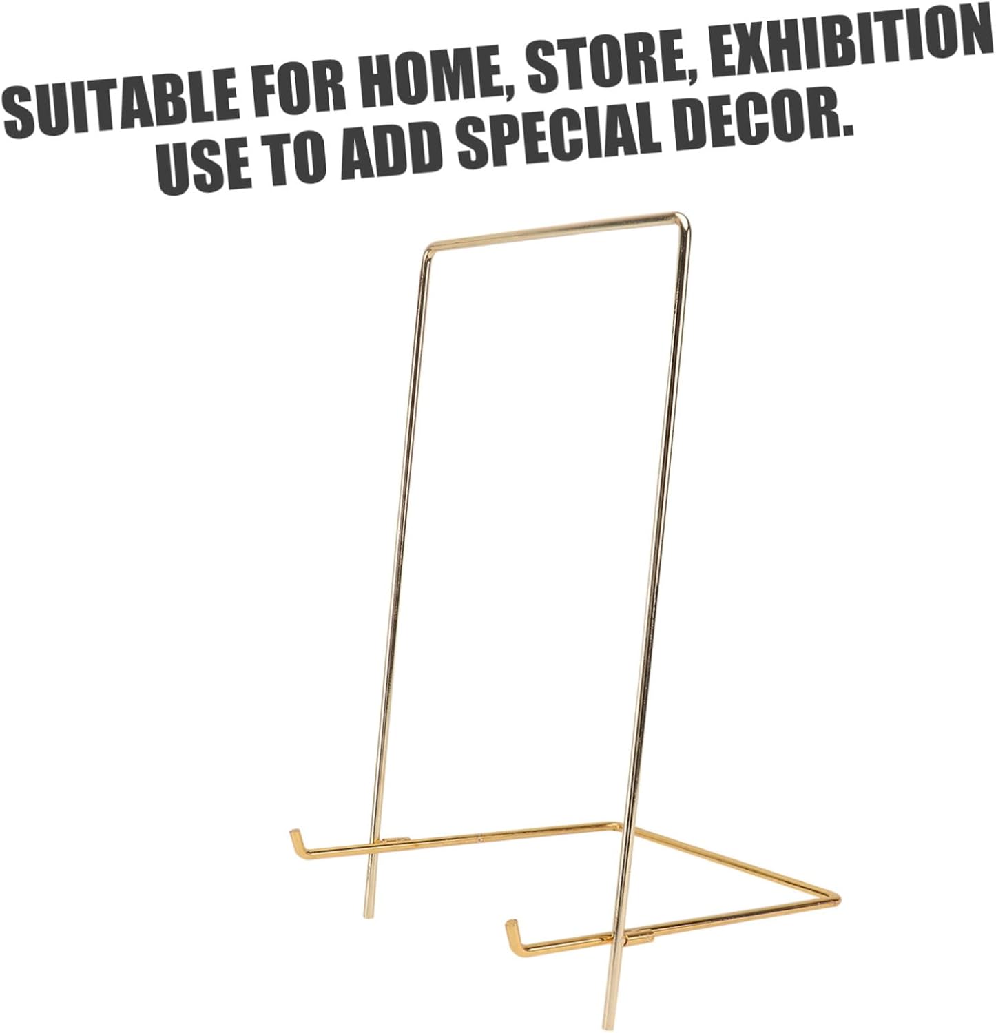 Gold Iron Picture Display Stand with A-frame Support for Home