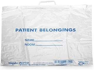 MediChoice Patient Belongings Bags, Polypropylene, 20 Inch x 18.5 Inch, Clear (Case of 250)
