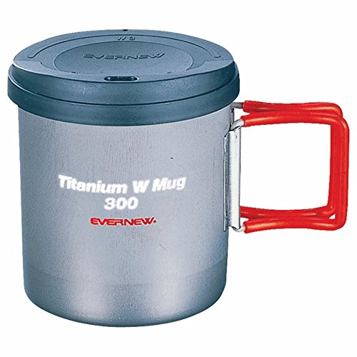 EVERNEW Titanium Mug Dw300 Fh Lid Red