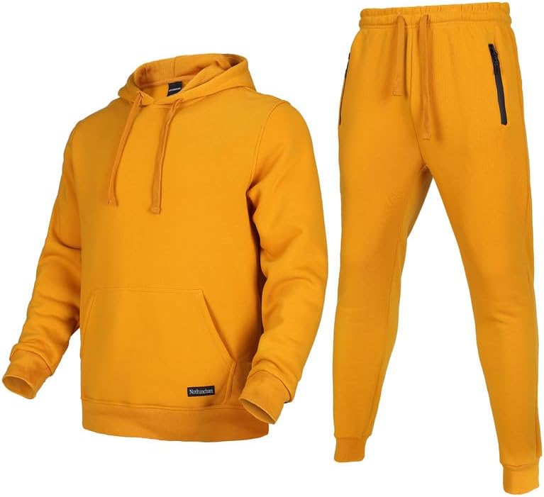 Tanderin Men's Tracksuit with Zipper Pockets Casual Sport Jogging Suits