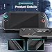 OFFCURVE for Nintendo Switch 2 Case (2025 Release) Protective Handheld Case with Ergonomic Grip and Strap PC+TPU Grip Protective Cover Accessories Compatible with Switch 2 Console,Black
