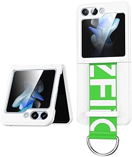 جراب حماية من السيليكون الناعم بتصميم حديث ومرن مضاد للصدمات والخدوش والاهتراء ومناسب للاستخدام اليومي متوافق مع سامسونج جالاكسي Z فليب 6 من نيكست ستور، لون أبيض