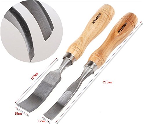 Rdeer 12 pcs Lot de sculpture sur bois outils de travail du bois Burin kit outils pour sculpture Graving couteau en boîte Burin Ferramentas Marcenaria