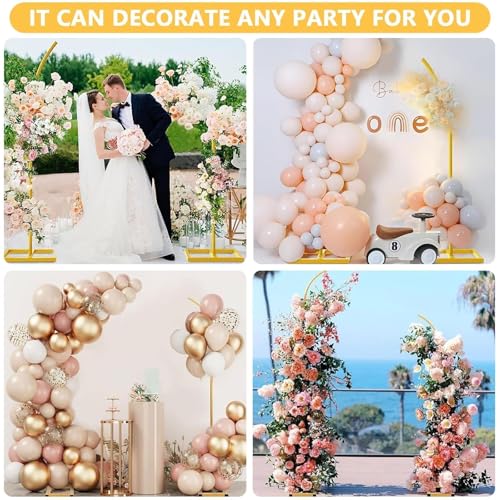Balloon Arch Stand Set of 2, Wedding Arch Backdrop Stand, Metal Balloon Arch Stand with Base for Birthday, Anniversary, Bridal and Baby Shower (7.9FT&6.7FT) - Image 7