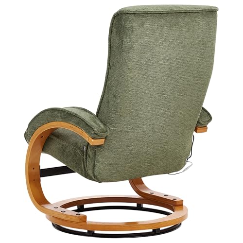 Bequemer Massagesessel mit Heizfunktion, Timer und Fußhocker grün Hero – Bild 6