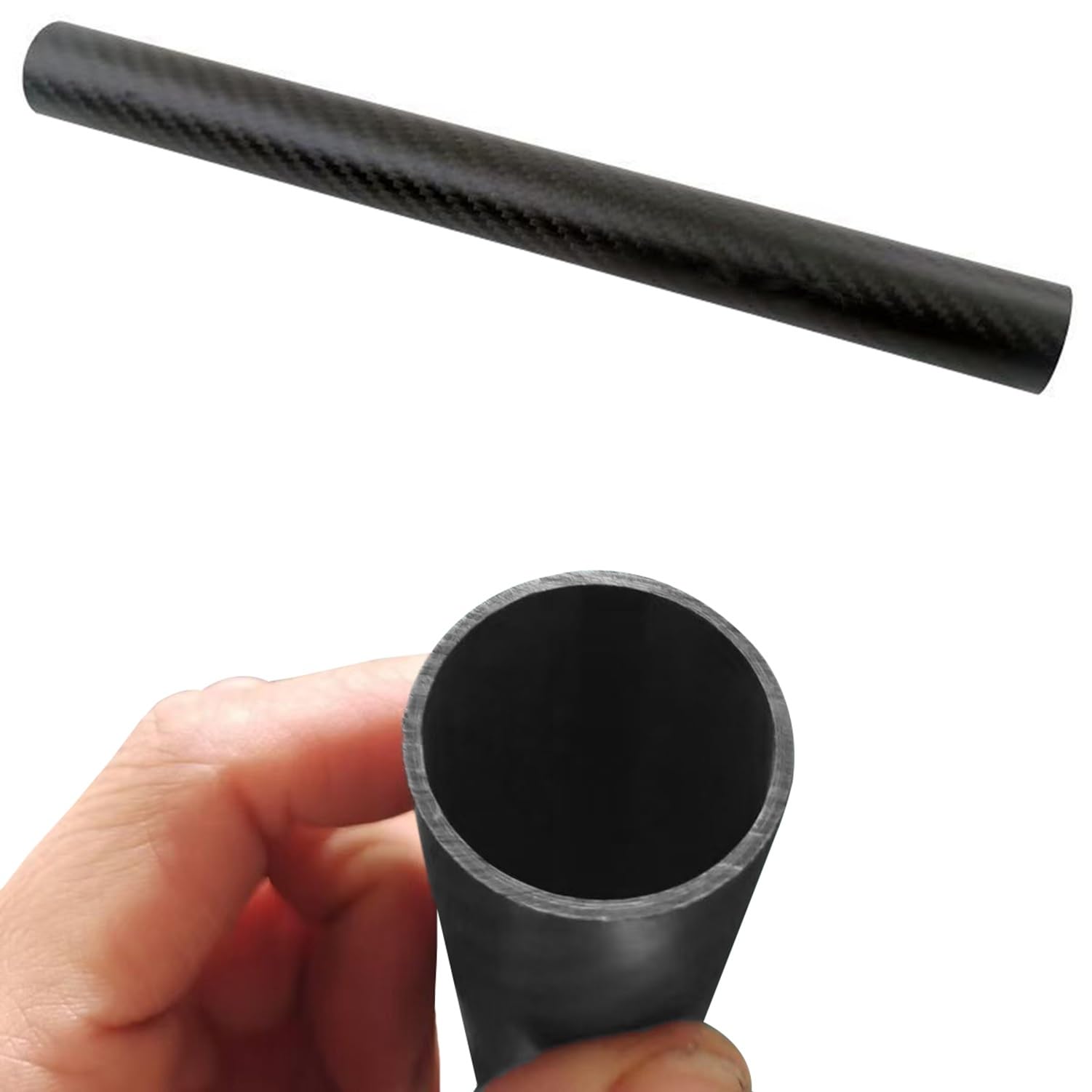 Rura z włókna węglowego, Rury z włókna węglowego 100 cm czarne 7-54 mm OD 2 ściana do ramion dronów quadkoptery projekty DIY(46x42mm)