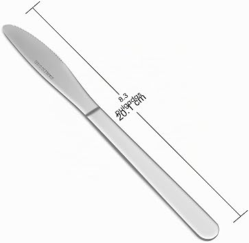 Knife Set, 24 Piece Dinner Knife Set, 8.3 Inch, Grade Stainless Steel Knives, Dishwasher Safe, Table Knives in Kitchen