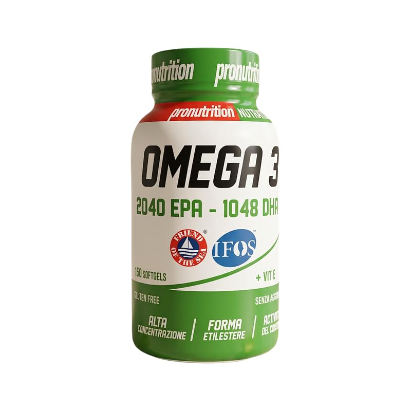Pro Nutrition Omega 3 IFOS Softgel – Olio di Pesce Ultra Purificato con EPA DHA – Supporto Cardiaco e Cerebrale – 150 softgels
