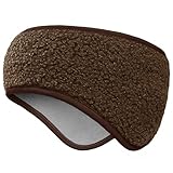 ZMUBB 冬用保温イヤーウォーマー ヘッドバンド メンズ レディース 防寒 ランニング サイクリング スキー ワークアウトアクティビティ(コーヒー、ワンサイズ)