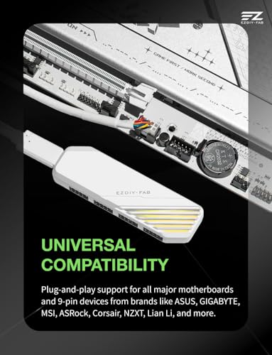 Hub interne USB 2.0 à 9 broches avec alimentation SATA et support magnétique amovible pour boîtier PC - 7