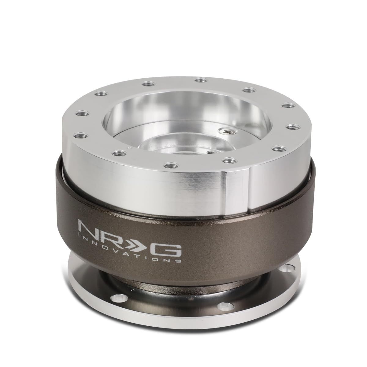 NRG-SRK-200-1SL Gen 2.0 Steering Wheel Quick Release Kit, 6x70mm & 6x74mm Bolt Pattern, Silver Body, Chrome Ring