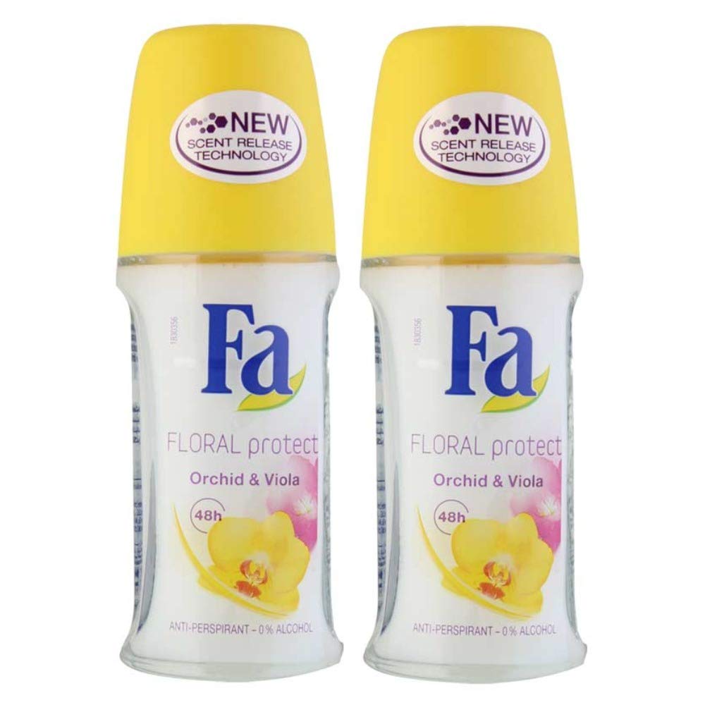 Favon® Fa Floral Protect Orchid & Viola Anti-Perspirant Roll On 50 mL Each pack (Pack of 2)-image-46