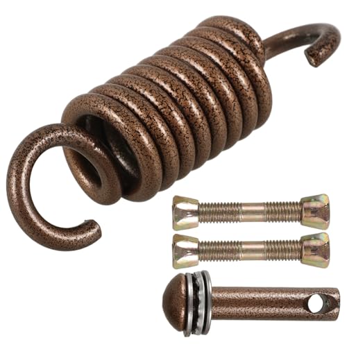 OSALADI Kit Resorte de Alta Resistencia para Hamaca y Columpio, Accesorio Metálico Reforzado Color Café, Juego Completo Doble para Sillas Colgantes en Exteriores, Porche y Jardín