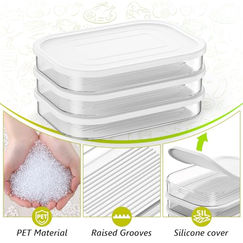 Refrigerator organizers and storage,deli Meat Container for Fridge,Stackable Food Storage Boxes with Lid for Cold Cuts,B - Additional View