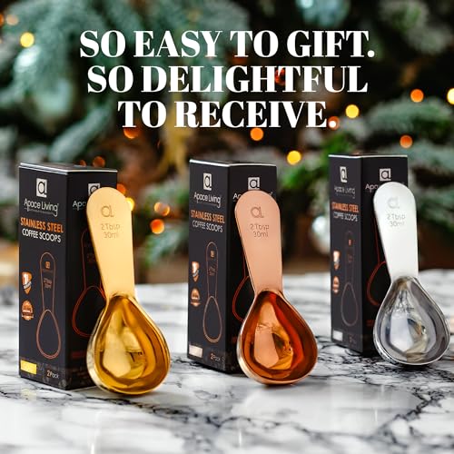 Image of Coffee Scoop (Set of 2) - 2 Tablespoon Stainless Steel Measuring Spoons