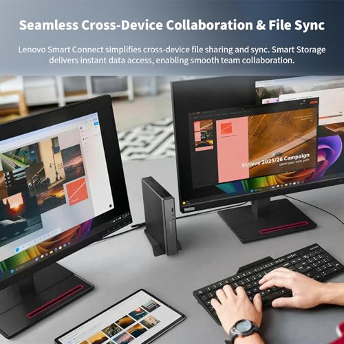 Image of Lenovo ThinkCentre neo 55q Mini Desktop Ryzen AI 5 330, 32GB RAM 2TB SSD | Business MFF Desktop Work Performance, up to 50 TOPS, Support 3-Monitor 4K, Wired Keyboard & Mouse, Windows 11Pro, w / Bundle