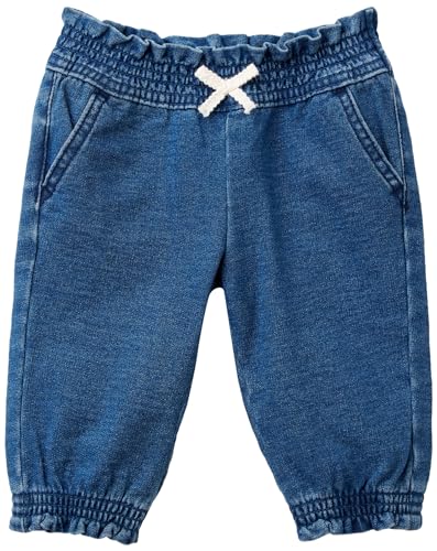 United Colors of Benetton Pantalone 4BAYAF010, Denim 901, 74 Bimba