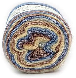 JHD 100g Rainbow Woollen Yarn DIY Hand Woven Cake Yarn Hat Scarf Sweater Dyeing Yarn