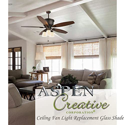 Frosted/White Ceiling Fan Glass Shade Set of 4 for Transitional Style - 2-1/8 Fitter