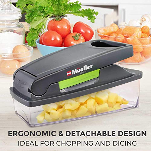 Mueller Austria Onion Chopper Pro Vegetable Chopper - Strongest - 30% Heavier Duty Vegetable Slicer Dicer Cutter with Container