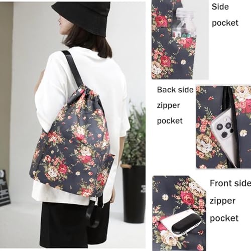 Image of MOCA Drawstring Gym Sports Backpack Lightweight Multipurpose Daypack Travel School College Daily Storage Carry Suitable Men Women Kids Adults Fitness Accessory