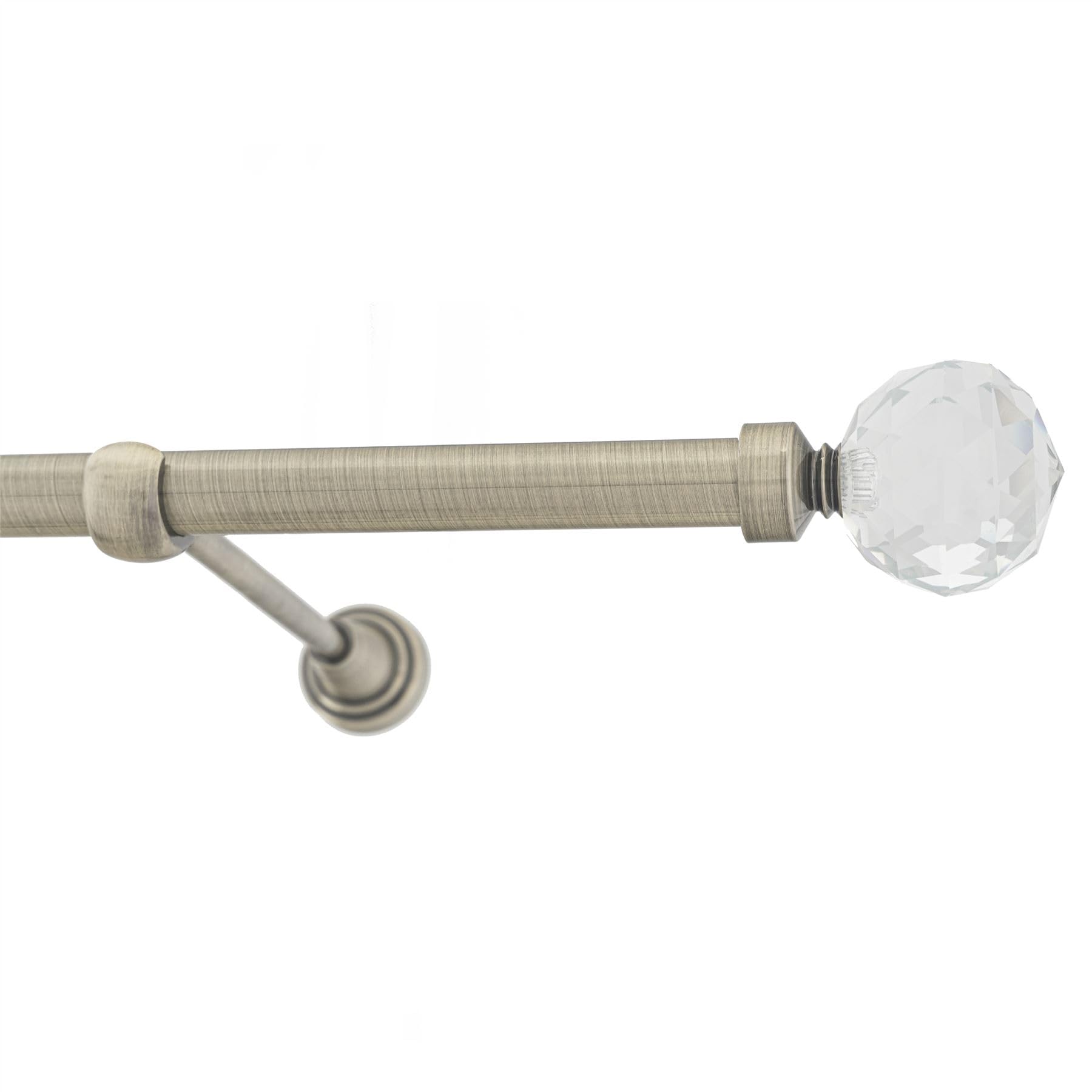 Antique Brass Metal Curtain Pole 19mm With Finials Rod Classic Brackets Beluna 350cm — image 1
