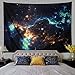 Leofanger Galaxy Tapestry Wall Hanging Landscape Planet Tapestry Space Tapestry Moon Tapestry Milky Way Tapestry Night Starry Sky Tapestry Universe Tapestry Trippy Tapestry Psychedelic Wall Art