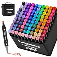 Tongfushop Rotulador de 100 Colores, 2S Secado Rápido Rotuladores Alcohol Doble Punta, Permanente Marcadores Base Alcohol para Adulto Dibujar, Colorear, Renderizar, Esbozar, Ilustrar, Caricaturizar