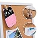 Board2by Cork Bulletin Boards 12 X 12, White Framed Cork Tiles, Wall Mounted Corkboards for Walls, Small Pin Board 1/2 Inch Thick, Mini Wall Bulleting Board with 16 Push Pin Wood Clips, 4 Pack
