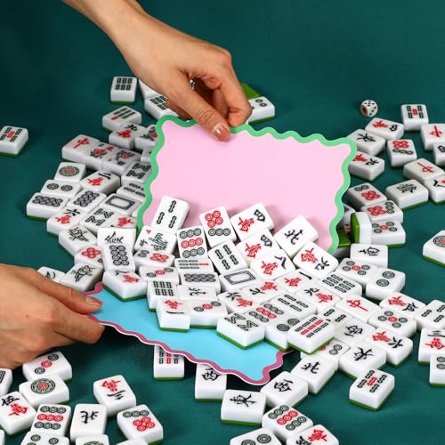 Soulchen 4 Piezas Mezcladores de Fichas Mahjong PVC miniatura 3