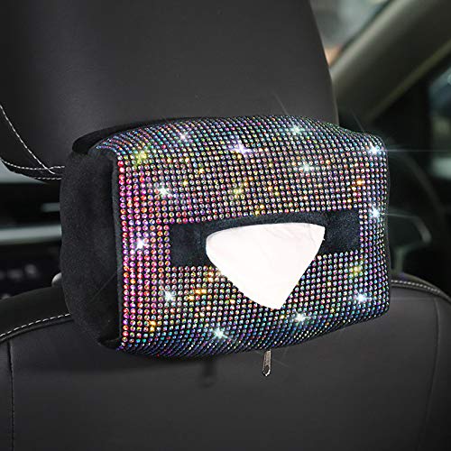 eing Luxury Bling Car Sun Visor Tissue Case Holder Paper Towel Bag Cover