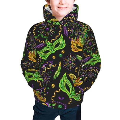 Carnival Mardi Gras3 Kids Pullover Hoodies Boys Sweatshirts Girls Athletic Clothes with Pocket2