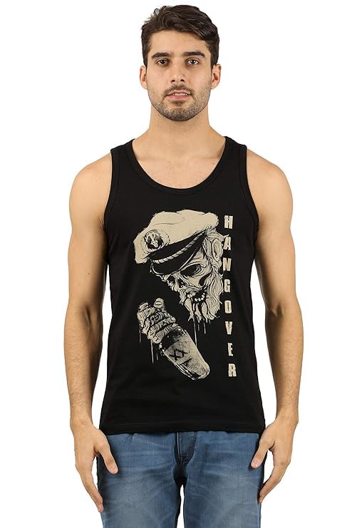 Image of THE ARCHER Men's Cotton Printed Regular Fit Vest (Pack of 3)