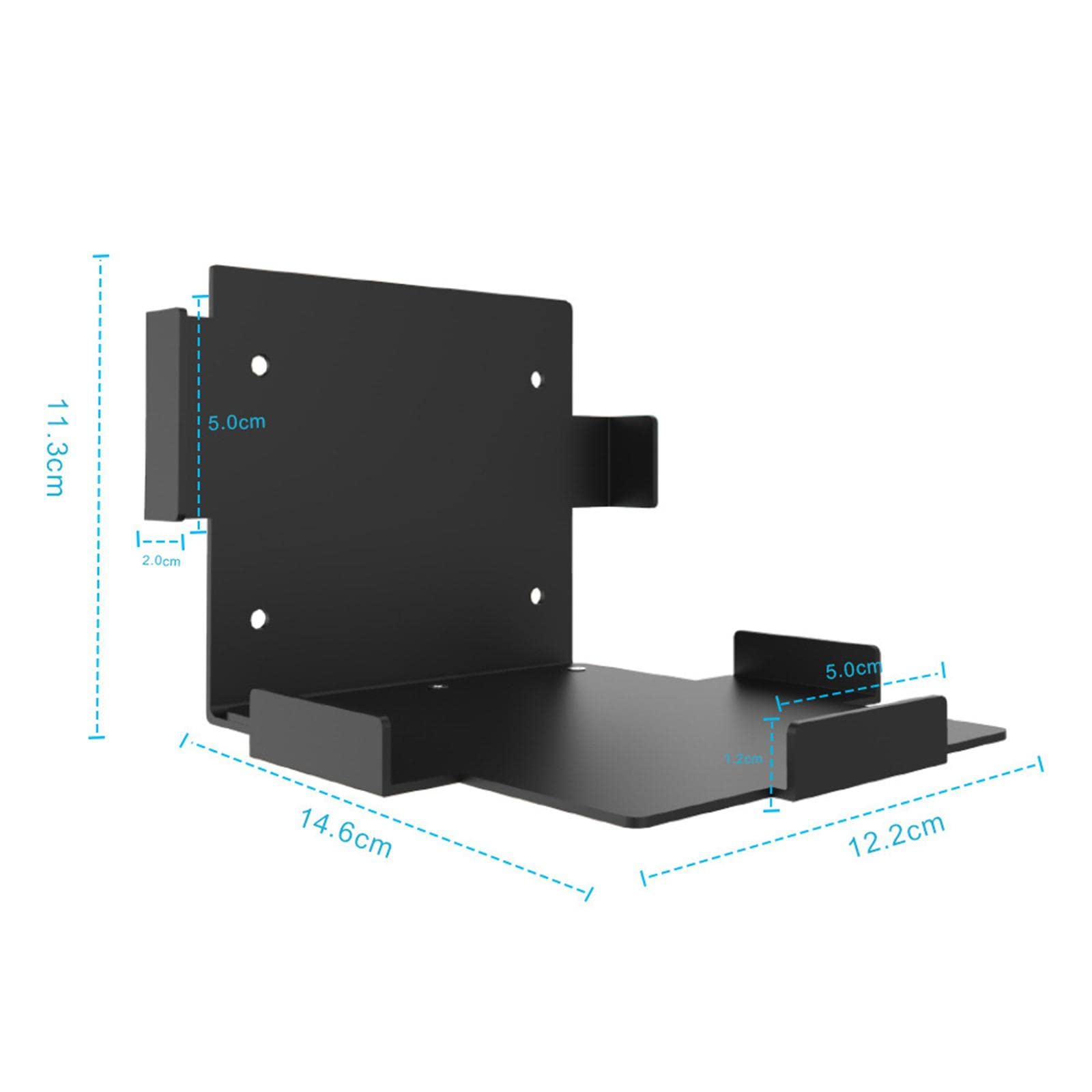 Soporte de Pared para Consola Estante Vertical Repisa Colgante Detrás del Televisor Base Antideslizante Material Plástico Adecuado para