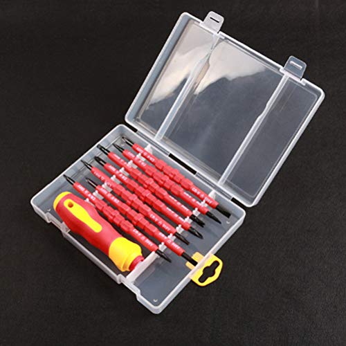 Conjunto de 7 chaves de fenda Yardwe com chave de fenda cruzada e chave de fenda de aço magnético