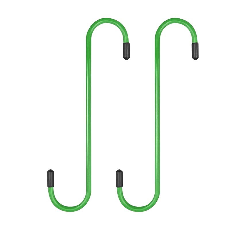 Kit com 2 ganchos para suporte de pinça de freio QZTYTY com pontas de borracha, aço revestido, verde