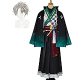 甲斐田晴 浴衣 和服 コスプレ衣装 バーチャルYouTuber VTuber コスチューム 変装 仮装 大人用 衣装＋ウィッグ (女性S)