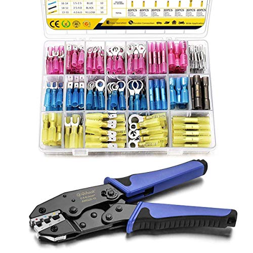 300PCS Heat Shrink Wire Connectors + Ratchet Crimping Tool