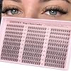 Goddvenus Lash Clusters Wispy 9-14mm Eyelash Clusters Natural DIY Cluster Eyelash Extensions Lash Individual 300pcs Short C Curve