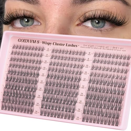 Image of Lash Clusters Wispy 9-14mm Eyelash Clusters Natural DIY Cluster Eyelash Extensions Lash Individual 300pcs Short C Curve